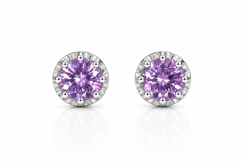 Violet Stone Earrings