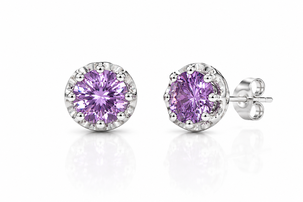 Violet Stone Earrings