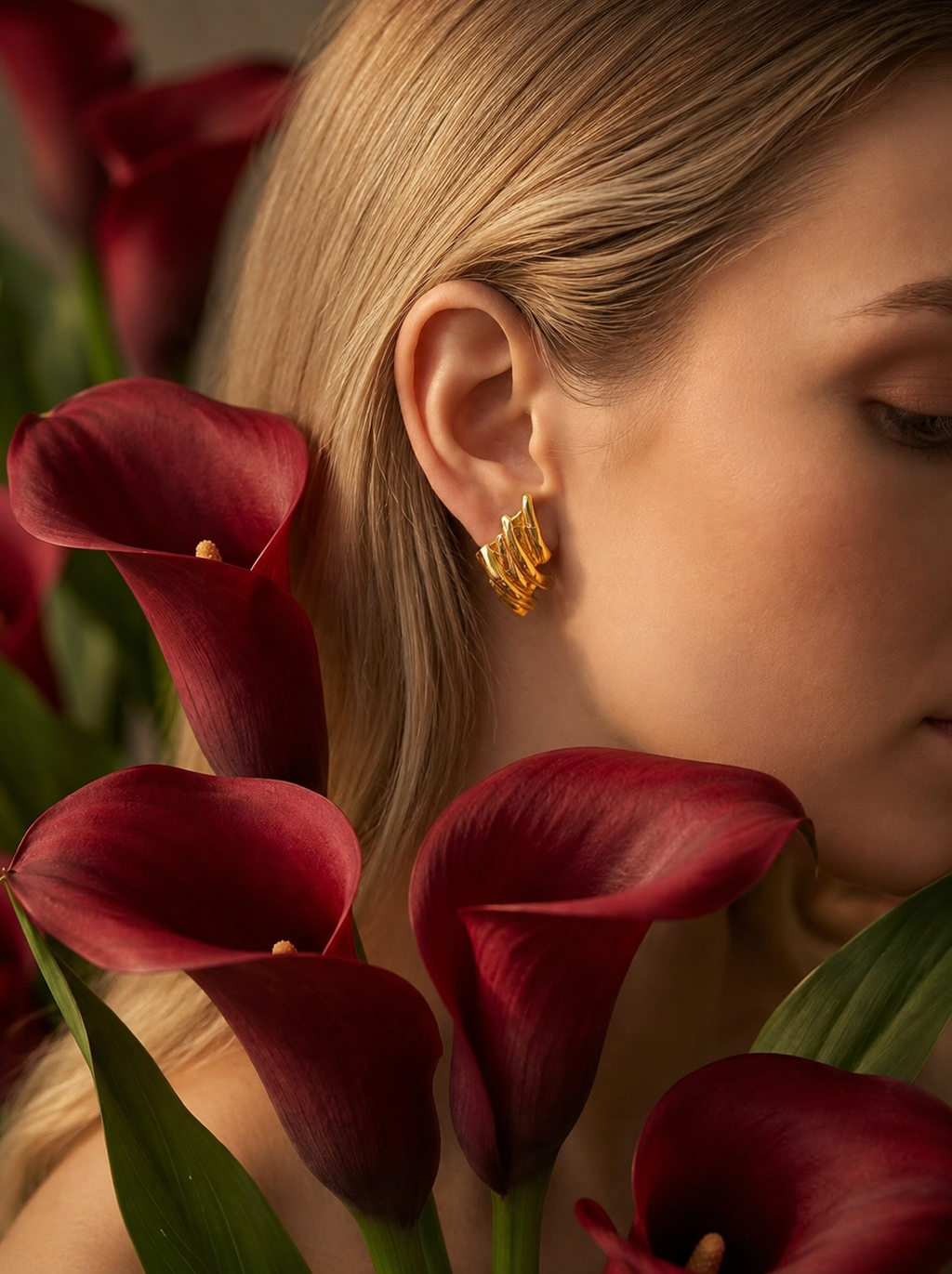 Golden Lines Earrings