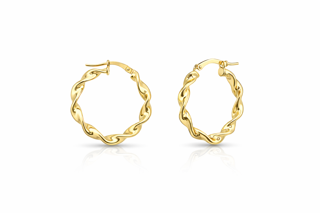 Golden Wave Hoops