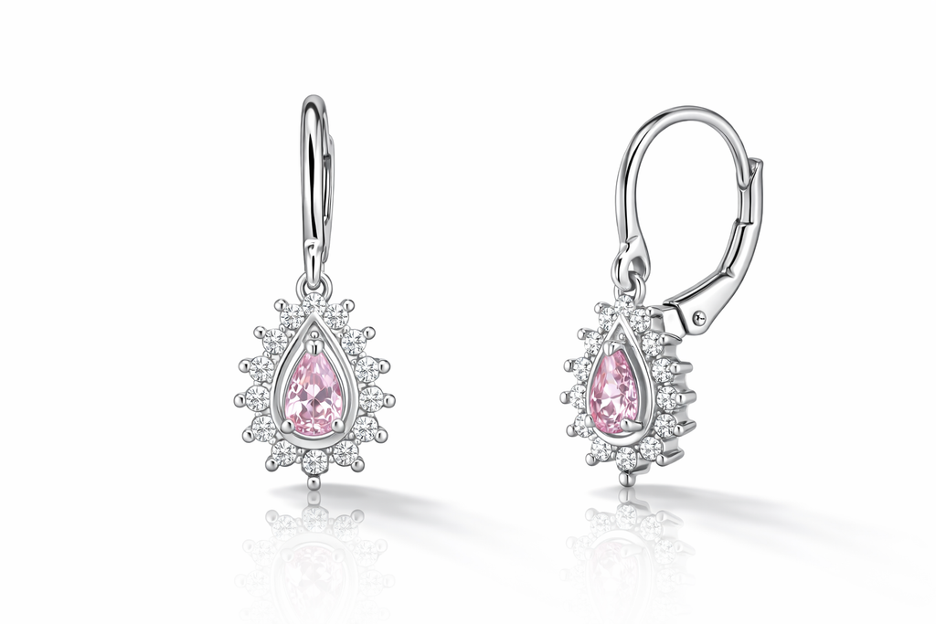 Petite Pink Stone Earrings