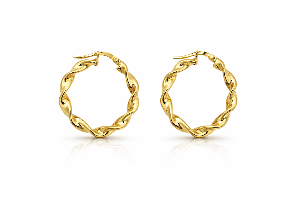 Golden Wave Hoops