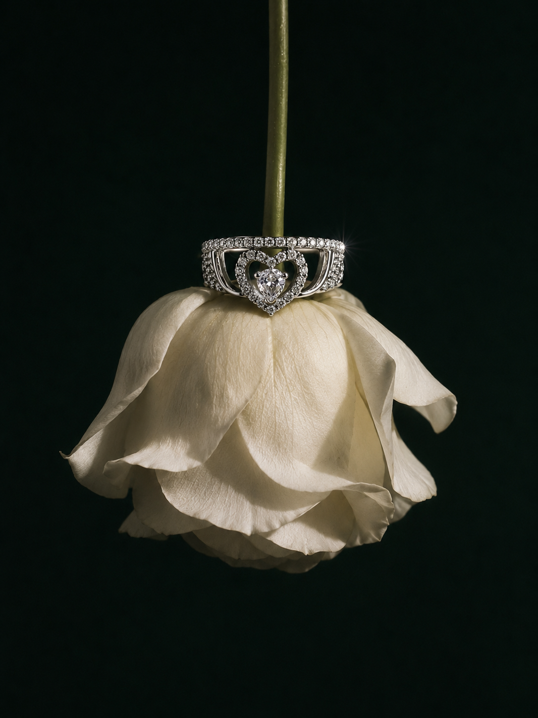 Heart Tiara ring
