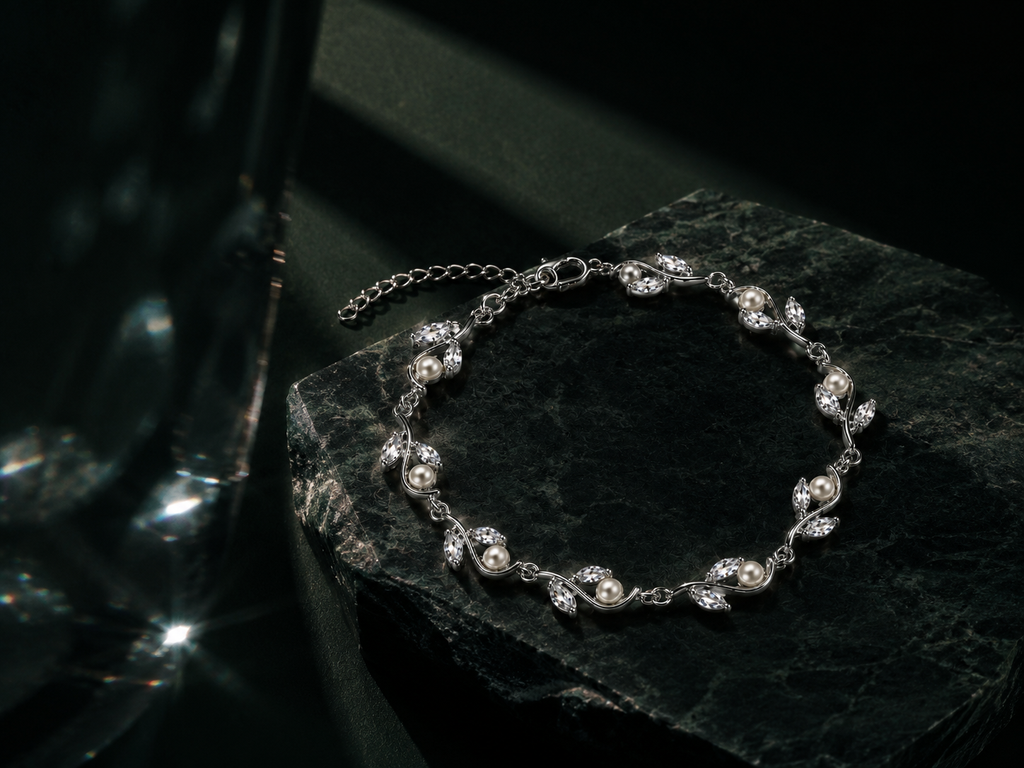 Pearl leaves Bracelet