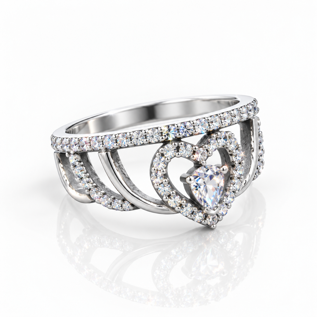 Heart Tiara ring