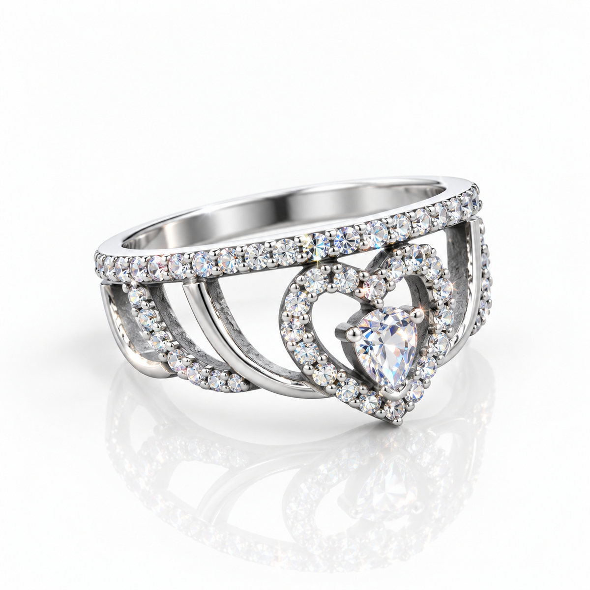 Heart Tiara ring