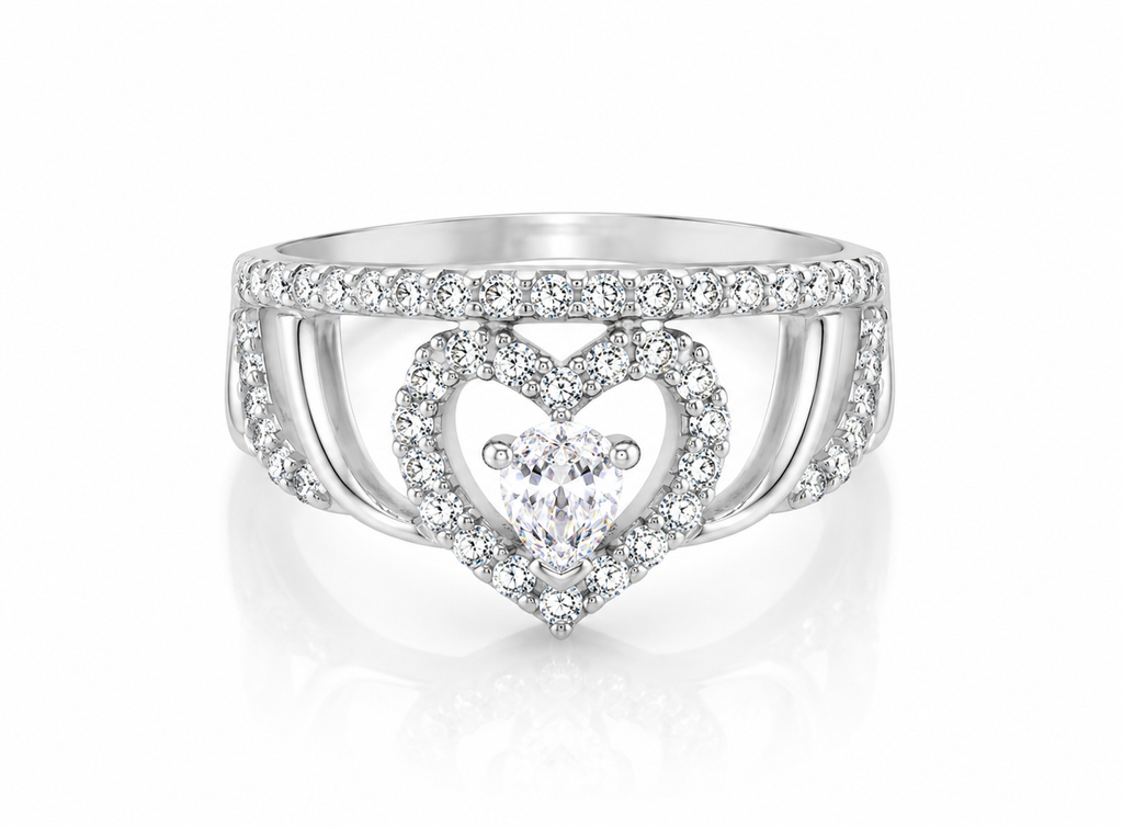 Heart Tiara ring